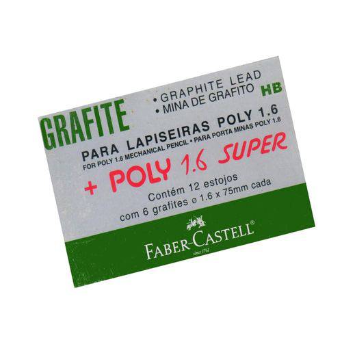 Grafite 1,6mm Poly Super Hb 12 Estojos com 6 Grafites Faber Castell