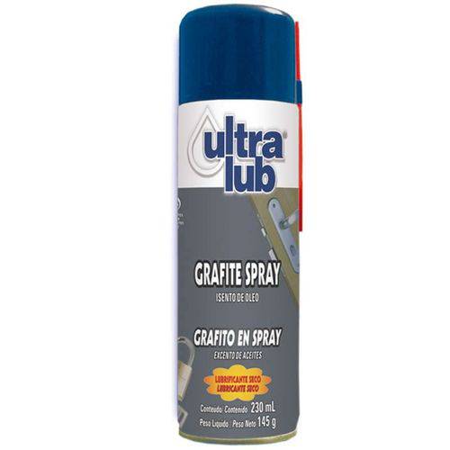 Grafite Spray Ultralub 230 Ml 145g Lubrificante Seco