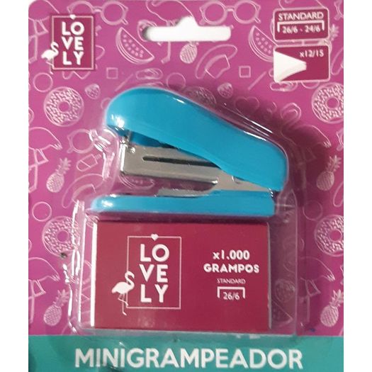 Grampeador Mini Lovely Azul C/1000 Grampos 1899/743225 Plm