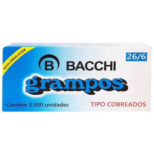 Grampo 26/6 Cobreado Bacchi 5000 Unidades 130430