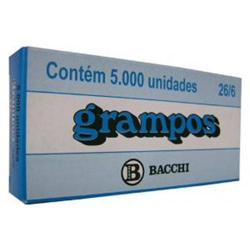 Grampo 26.6 com 5000 Un Cobreado Bacchi