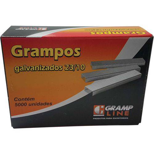Grampo para Grampeador 23/10 Galvanizado 5000 Grampos Gramp Line Caixa