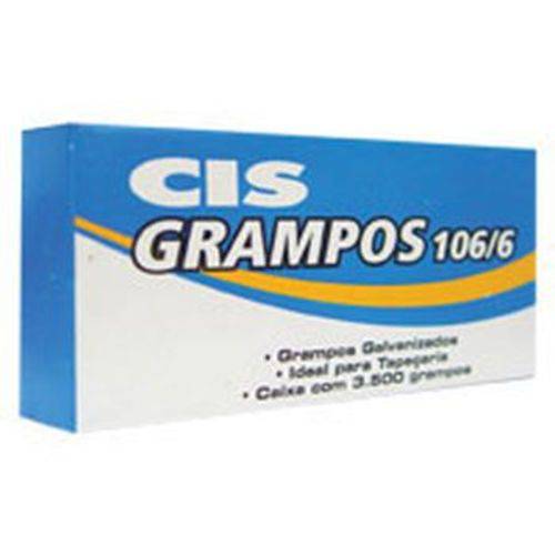 Grampo para Grampeador 106/6 Galvanizado 3500 Grampos Sertic Caixa