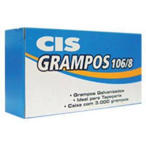 Grampo para Grampeador 106/8 Galvanizado 3000 Grampos Sertic Caixa