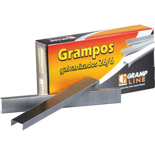 Grampo para Grampeador 26/6 Galvanizado 5000 Grampos Gramp Line Caixa