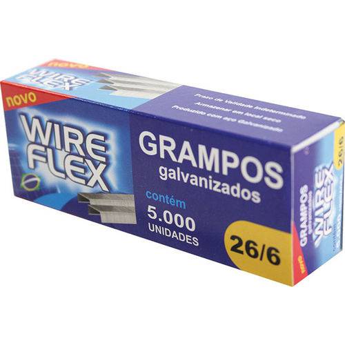 Grampos 26/6 Galvanizado Cxc/5000 Wire Flex