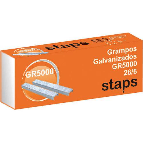 Grampos 26/6 Staps Galvanizado Cx.C/5000 Desart