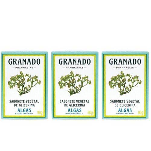 Granado Algas Sabonete Vegetal C/ Glicerina 90g (kit C/03)