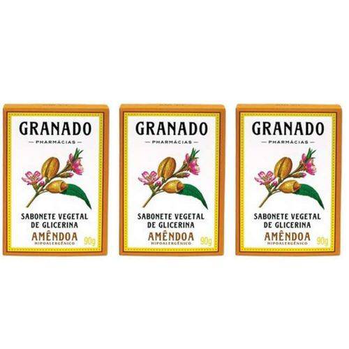 Granado Amêndoa Glicerina Sabonete 90g (kit C/03)