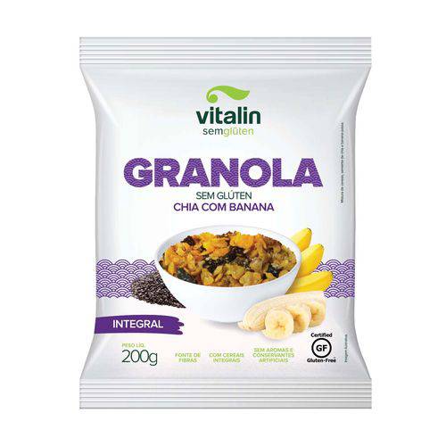 Granola Chia com Banana Integral Vitalin 200g