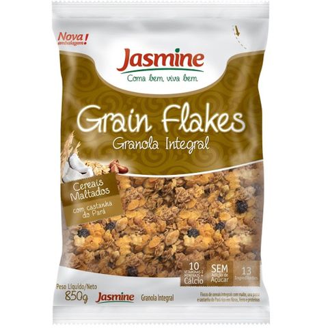 Granola Integral Grain Flakes Cereais Maltados 850g - Jasmine