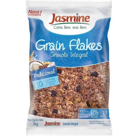 Granola Integral Grain Flakes Tradicional 1kg - Jasmine