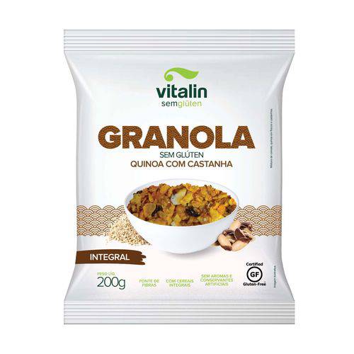 Granola Sem Glúten de Quinoa com Castanhas Vitalin 200g