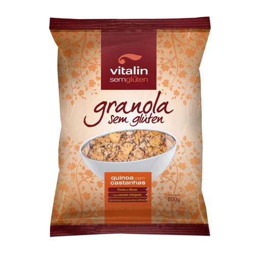 Granola Sem Glúten de Quinoa com Castanhas Vitalin 800g