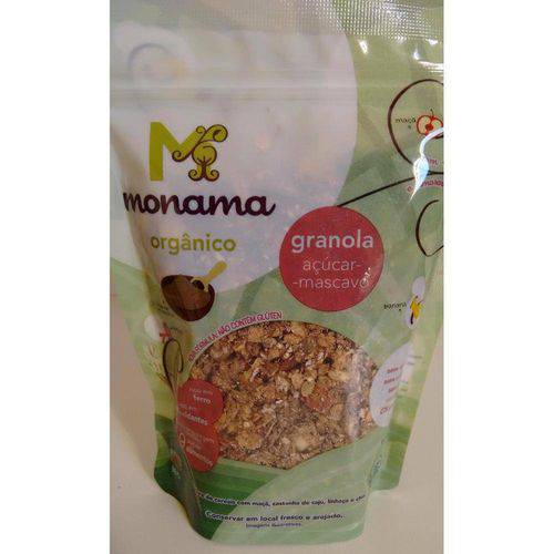 Granola Sem Gluten, Orgânica Adoçada com Açucar Mascavo e Amendoim, Monama - 250g