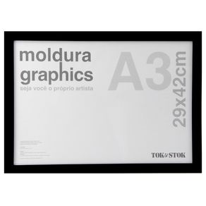 Graphics Kit Moldura A3 29 Cm X 42 Cm Preto