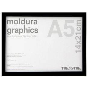 Graphics Kit Moldura A5 14 Cm X 21 Cm Preto