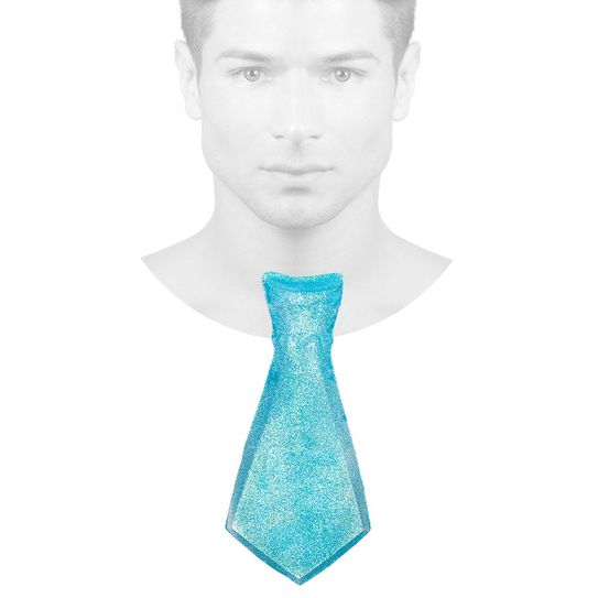Gravata de Plastico Candy - Azul Claro