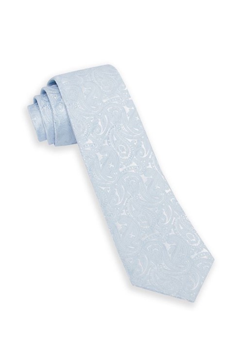 Gravata Tradicional Cashmere Azul Claro