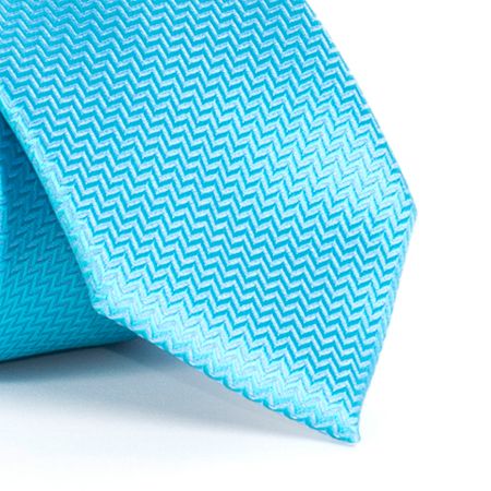 Gravata Tradicional com Desenhos Geométricos em Poliéster Azul Textura Small 11