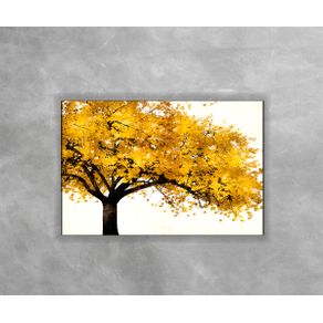 Gravura Decorativa Árvore Amarela Paisagem 26 60x90