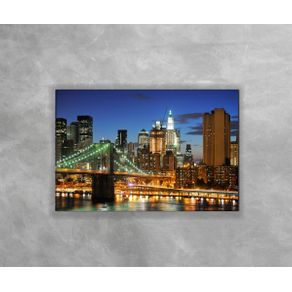 Gravura Decorativa Ponte de Manhattan Cidade 20 60x90