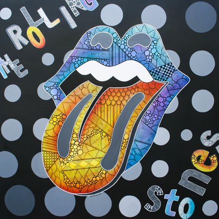 Gravura para Quadros - Arte The Rolling Stones 02 - 20 X 20 Cm - Papel Fotográfico Fosco