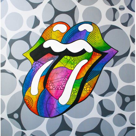 Gravura para Quadros - Arte The Rolling Stones 01 - 20 X 20 Cm - Papel Fotográfico Fosco