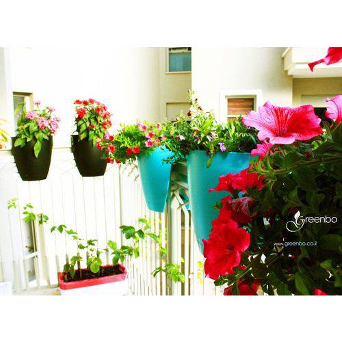 Greenbo Planter - Vaso para Sacadas - Turquesa
