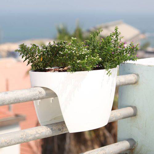 Greenbo Xl Planter Grande - Vaso para Sacadas - Branco