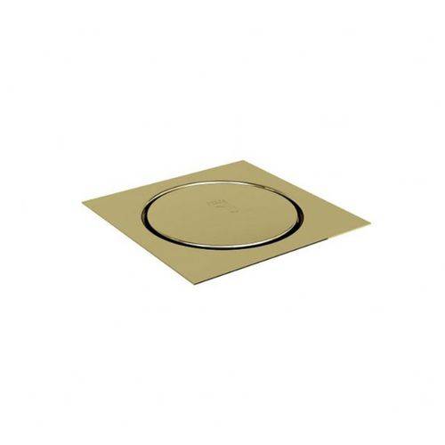 Grelha Click Inteligente para Ralo em Aço Inox Dourado 15x15 Ducon Metais GO5190