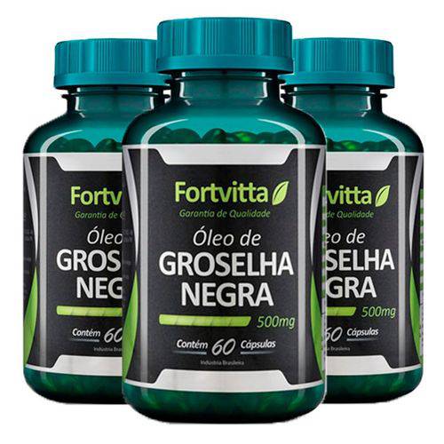 Groselha Negra - 3 Un de 60 Cápsulas - Fortvitta