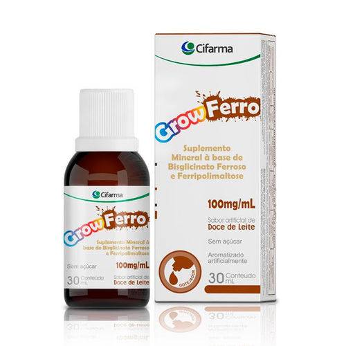 Grow Ferro Gotas Sabor Doce de Leite 100mg/ml 30ml