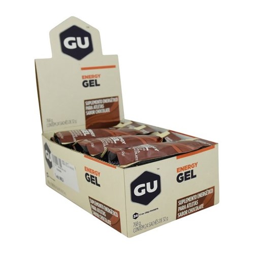 GU Energy Gel - Caixa 24 Sachês - Chocolate Belga