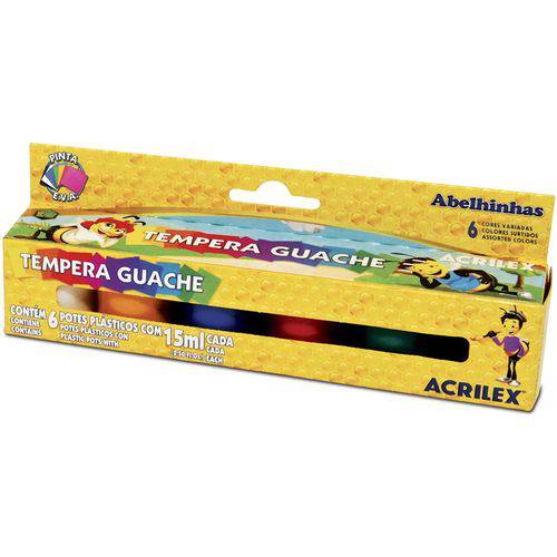 Guache 30ml 6 Cores Sortidas Acrilex