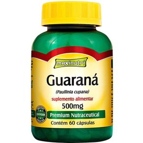 Guaraná 500mg - 60 Cápsulas - Maxinutri