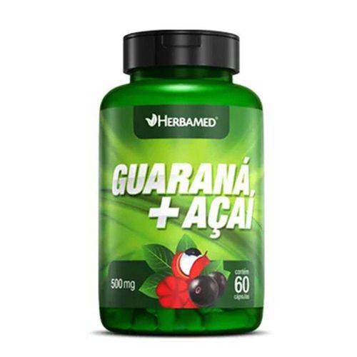Guaraná + Açaí 60 Cápsulas 500mg Herbamed