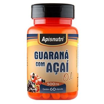 Guaraná com Açaí 500mg Oil Apisnutri 60 Cápsulas