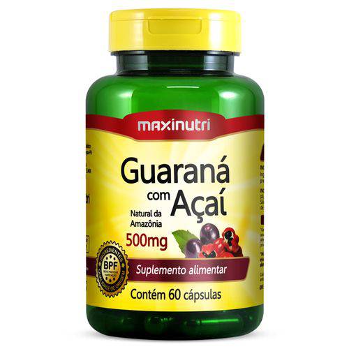 Guaraná com Açaí Maxinutri 500mg com 60 Cápsulas