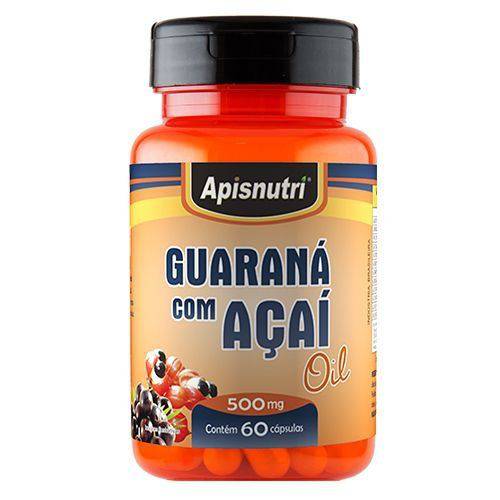 Guaraná com Açaí Oil Apisnutri 500mg 60 Cápsulas
