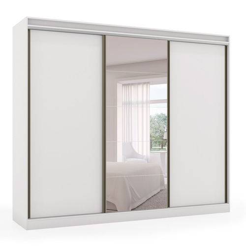 Guarda-Roupa Casal com Espelho Atena 3 PT 6 GV Branco