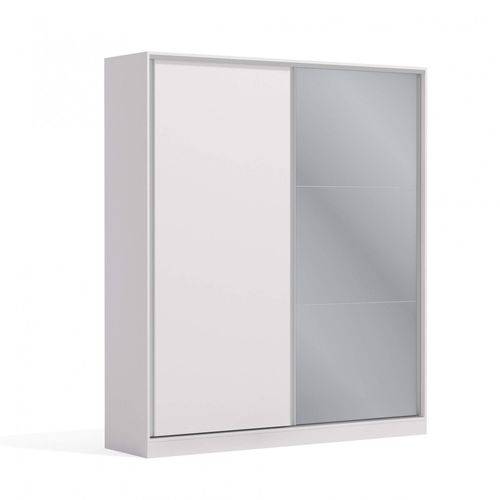 Guarda Roupa Casal com Espelho 2 Portas 3 Gavetas Premium Kappesberg Branco