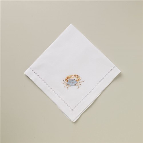 Guardanapo Crab - Branco-colorido - 40x40