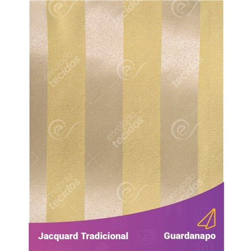 Guardanapo em Tecido Jacquard Amarelo Listrado Tradicional - 40x40cm