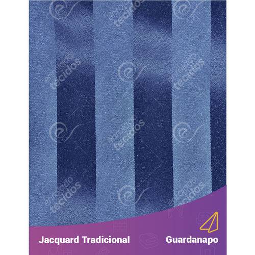 Guardanapo em Tecido Jacquard Azul Escuro Listrado Tradicional - 40x40cm