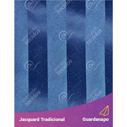 Guardanapo em Tecido Jacquard Azul Escuro Listrado Tradicional - 40x40cm