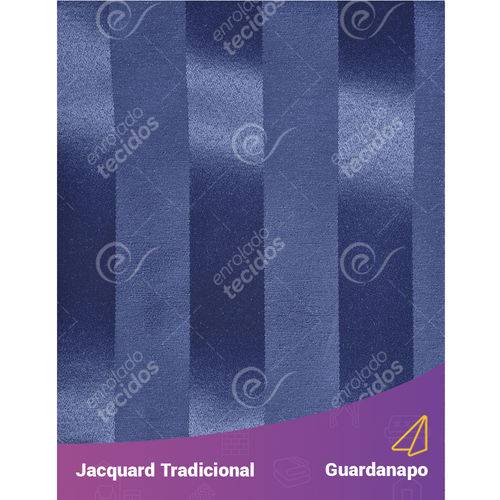 Guardanapo em Tecido Jacquard Azul Marinho Listrado Tradicional - 40x40cm