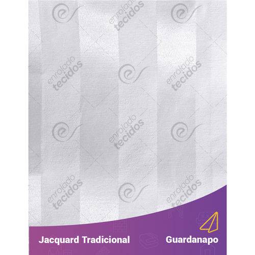 Guardanapo em Tecido Jacquard Branco Listrado Tradicional - 40x40cm