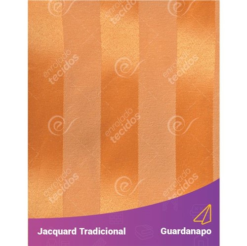 Guardanapo em Tecido Jacquard Laranja Listrado Tradicional - 40x40cm