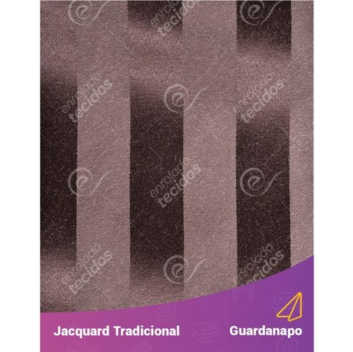 Guardanapo em Tecido Jacquard Marrom Listrado Tradicional - 40x40cm